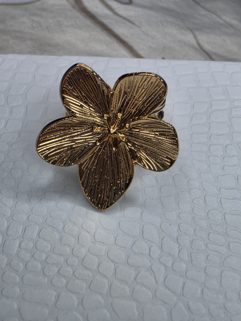 Gold Floral Statement Ring - Women Jewelry